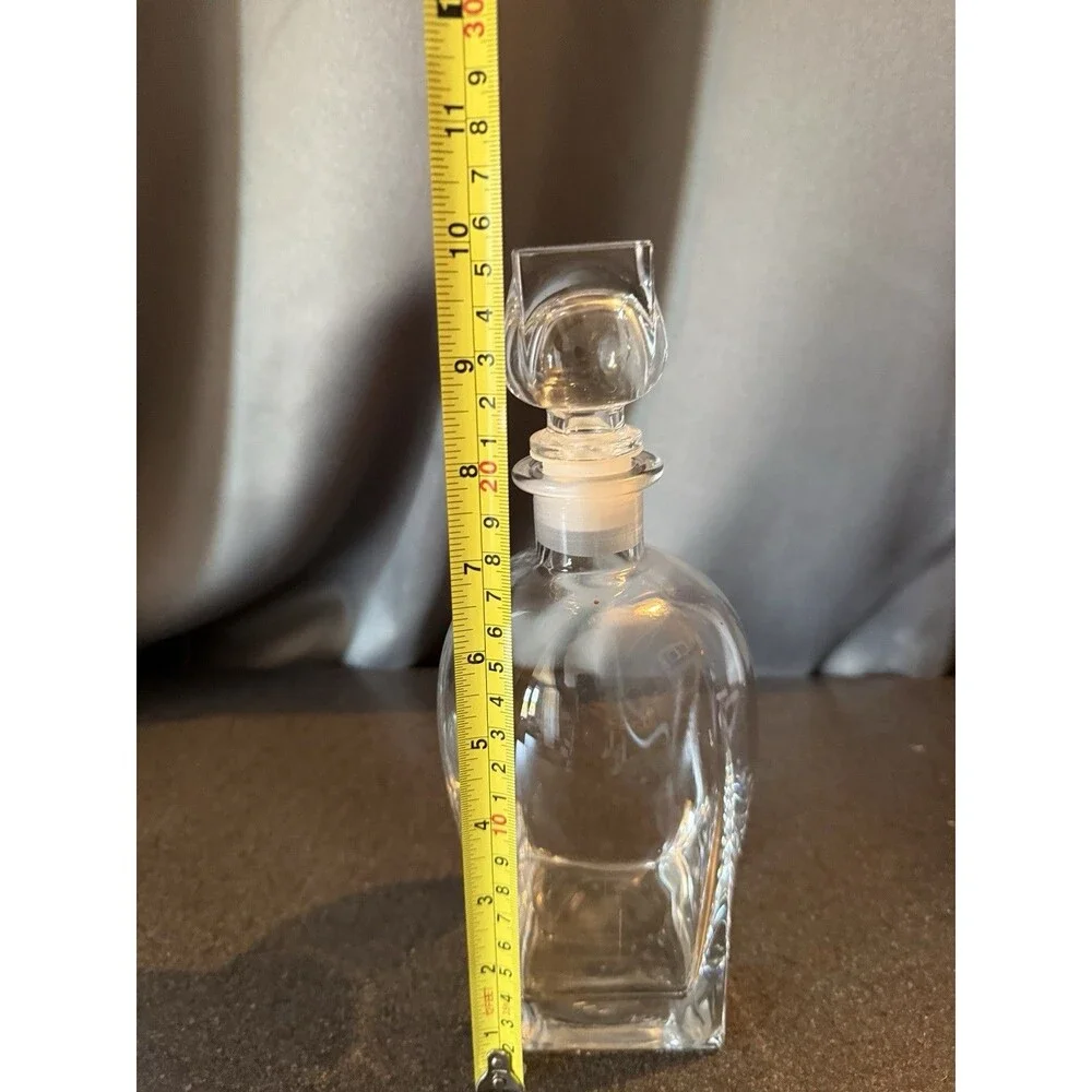 VTG Luigi Bormioli Rossini Glass Decanter With Stopper Made In Italy Mid Century